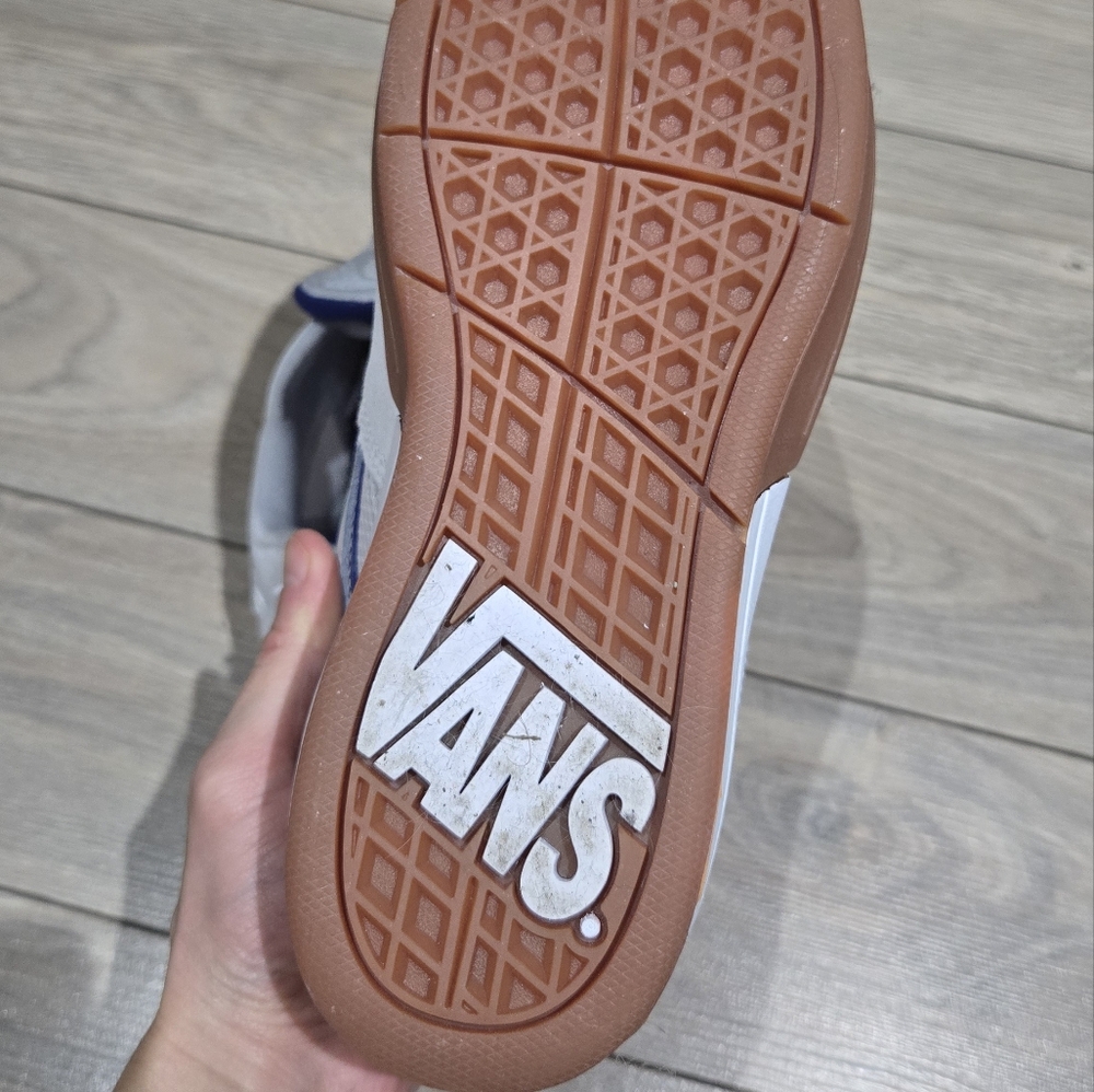 Vans White and Blue Athletic Shoes - Picture 5 of 5